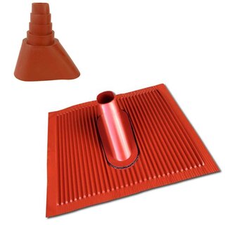 Dachpfanne Dachabdeckung Aluminium rot inkl. Gummi Tlle