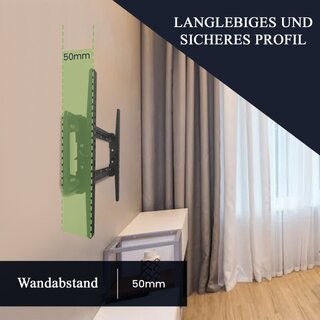 TV Wandhalterung Neigbar 32 bis 75 Zoll ( 81 - 189cm) LCD LED Halterung, 40Kg