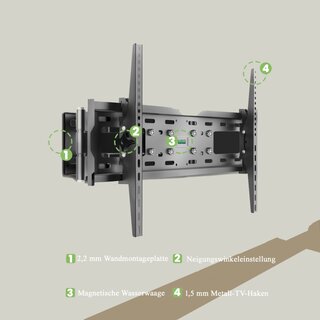 TV Wandhalter Schwenkbar Neigbar 32-70 Zoll (81-178cm) LCD LED Halterung bis 55kg
