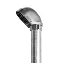 PremiumX SAT Aluminium Mastkappe für Masten 48-52mm mit Kabeleinführung