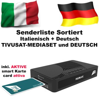 Humax TIVUMAX-HD3801 S2 HEVC HD Tivusat Receiver inkl. Aktive Smartcard
