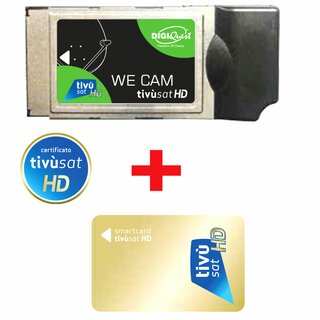 Tivusat WE CAM Digiquest Modul mit Aktivierter tivu Gold Karte