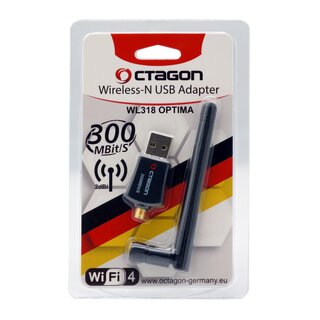 Octagon WL318 Optima WLAN 300 Mbit/s +2dBi Antenne USB...
