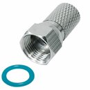 F-Stecker 7,4mm Twist-On-Stecker Breite Mutter mit Gummi...