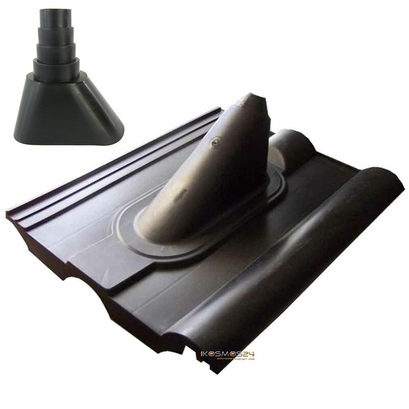 Dachpfanne Dachabdeckung Frankfurter PVC schwarz + Gummi