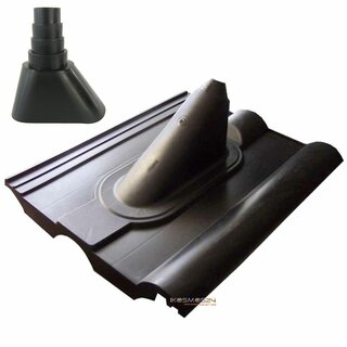 Dachpfanne Dachabdeckung Frankfurter PVC schwarz + Gummi Manschette