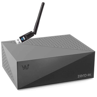 VU+ Zero 4K 1x DVB-S2X mit 1x Wifi Antenne Linux Receiver UHD 2160p