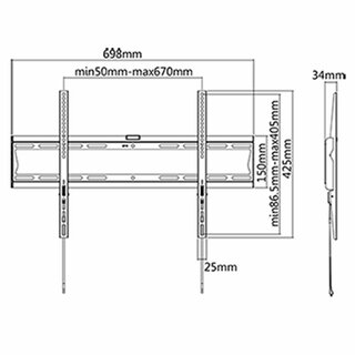 My Wall HF1-3L TV-Wandhalterung 94,0cm (37) - 177,8cm (70) Starr