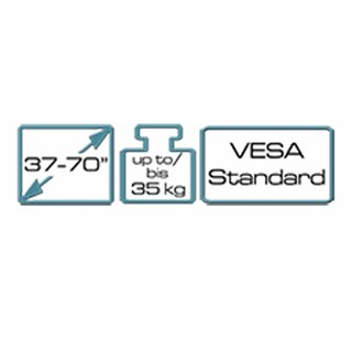 My Wall HF1-3L TV-Wandhalterung 94,0cm (37) - 177,8cm (70) Starr