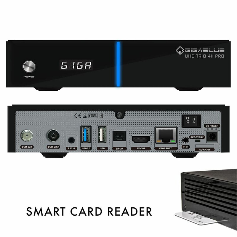 Gigablue UHD TRIO 4K 2160p 1xDVB-S2X MS 1xDVB-C/T2 Tuner E2 Linux Receiver 