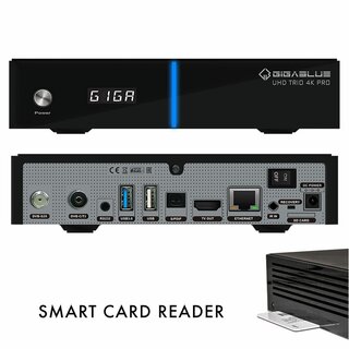 GigaBlue UHD Trio 4K PRO Combo Receiver (1x DVB-S2X, 1x DVB-C/T2, 1200Mbps WiFi, Bluetooth)