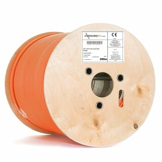 CAT 7 Verlegekabel Netzwerkkabel AWG 23/1 1000Mhz Simplex Orange