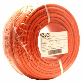 CAT 7 Verlegekabel Netzwerkkabel AWG 23/1 1000Mhz Simplex Orange