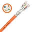 CAT 7 50m Verlegekabel Netzwerkkabel AWG 23/1 1000Mhz Simplex Orange