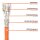 CAT 7 50m Verlegekabel Netzwerkkabel AWG 23/1 1000Mhz Simplex Orange