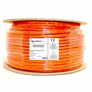 CAT 7 100m Verlegekabel Netzwerkkabel AWG 23/1 1000Mhz Simplex Orange