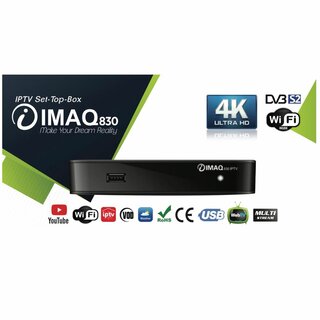 Vizyon / Imaq 830 IPTV 4K HEVC Multimedia Sat Receiver Set-Top-Box mit 150Mbit Wlan Stalker