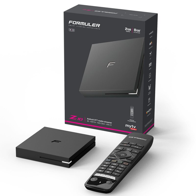 Unlinked Formuler Android Formuler Z10 4K UHD Android 10.0 IP-Receiver (Dual-WiFi, LAN, Bluetoo ...