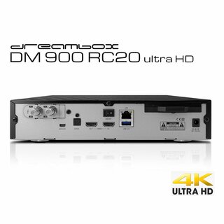 Dreambox DM900 RC20 UHD 4K E2 Linux PVR Receiver schwarz