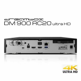 Dreambox DM900 RC20 UHD 4K E2 Linux PVR Receiver schwarz