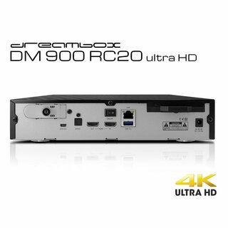 Dreambox DM900 RC20 UHD 4K E2 Linux PVR Receiver schwarz