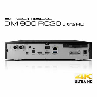 Dreambox DM900 RC20 UHD 4K E2 Linux PVR Receiver schwarz
