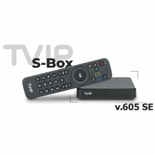 TVIP S-Box v.605 SE mit Bluetooth Fernbedienung 4K UHD Linux IP-Receiver